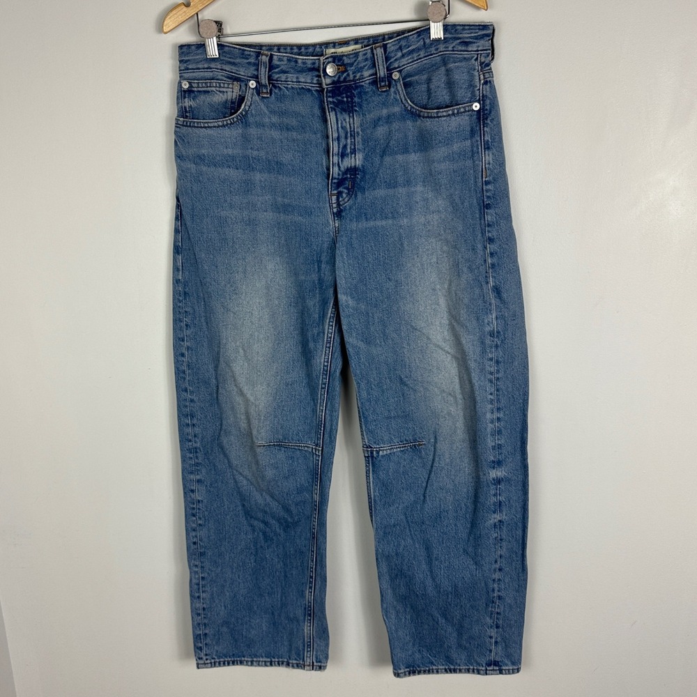 Madewell Womens Jeans Sz 29 Darted Barrel-Leg Jean Dobbins Wash Blue Denim NR527